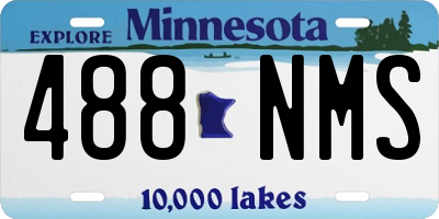 MN license plate 488NMS