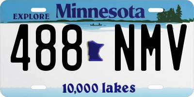 MN license plate 488NMV