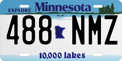 MN license plate 488NMZ