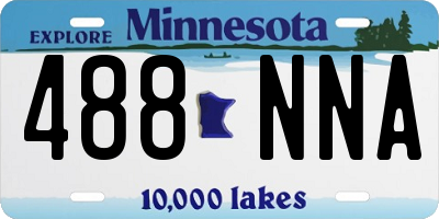 MN license plate 488NNA