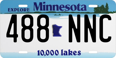 MN license plate 488NNC