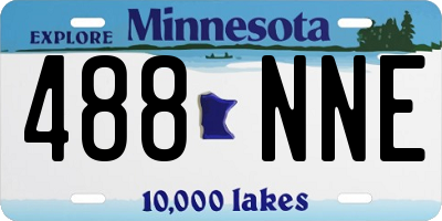 MN license plate 488NNE