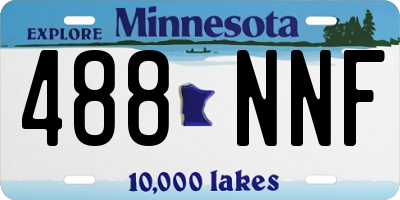 MN license plate 488NNF