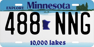MN license plate 488NNG