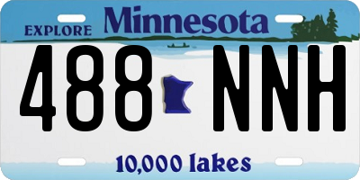 MN license plate 488NNH