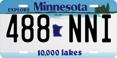 MN license plate 488NNI
