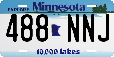 MN license plate 488NNJ