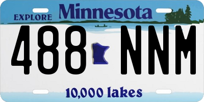 MN license plate 488NNM
