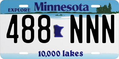 MN license plate 488NNN
