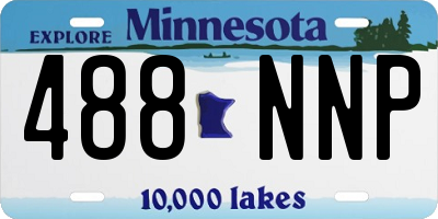 MN license plate 488NNP