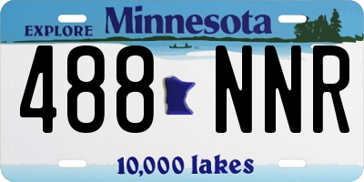 MN license plate 488NNR