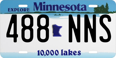 MN license plate 488NNS