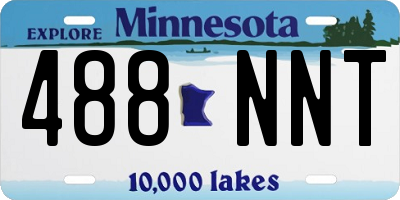 MN license plate 488NNT