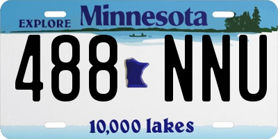 MN license plate 488NNU