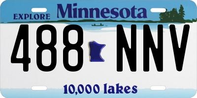 MN license plate 488NNV