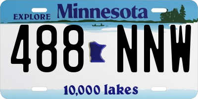 MN license plate 488NNW