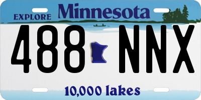 MN license plate 488NNX