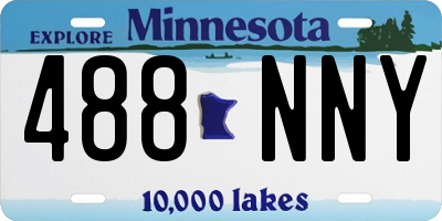 MN license plate 488NNY