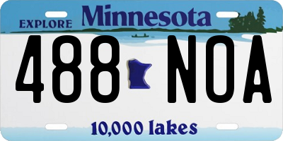 MN license plate 488NOA