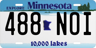 MN license plate 488NOI