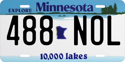 MN license plate 488NOL