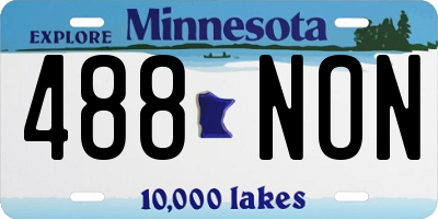 MN license plate 488NON