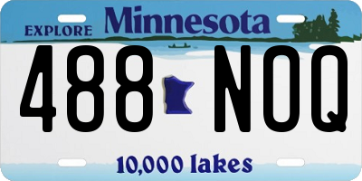 MN license plate 488NOQ