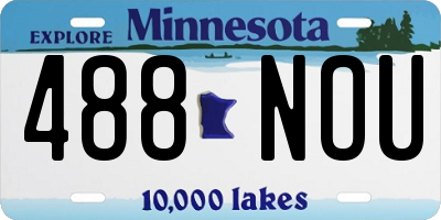 MN license plate 488NOU