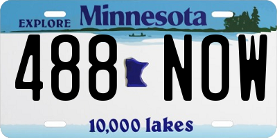 MN license plate 488NOW