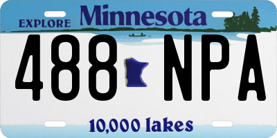 MN license plate 488NPA
