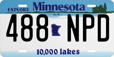 MN license plate 488NPD