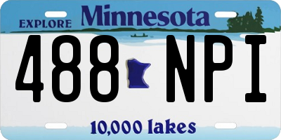 MN license plate 488NPI