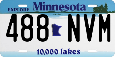 MN license plate 488NVM