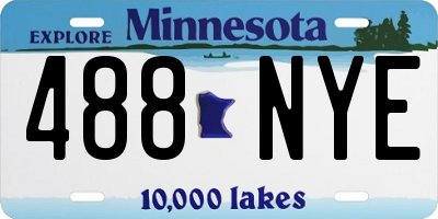 MN license plate 488NYE