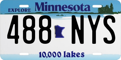 MN license plate 488NYS