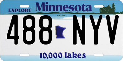 MN license plate 488NYV