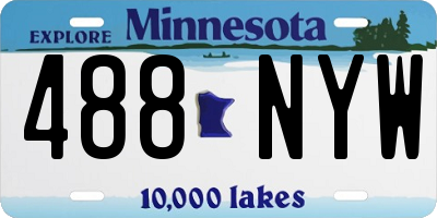 MN license plate 488NYW