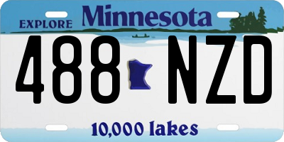 MN license plate 488NZD