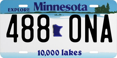 MN license plate 488ONA