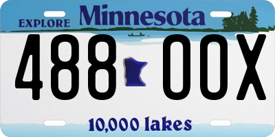 MN license plate 488OOX