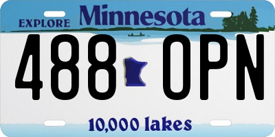 MN license plate 488OPN