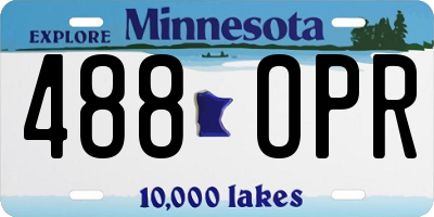 MN license plate 488OPR