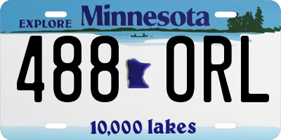 MN license plate 488ORL