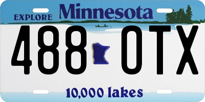 MN license plate 488OTX
