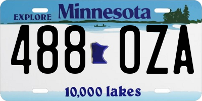MN license plate 488OZA