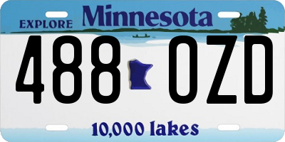 MN license plate 488OZD