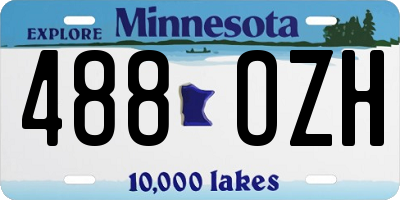 MN license plate 488OZH