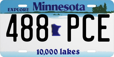 MN license plate 488PCE