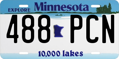 MN license plate 488PCN