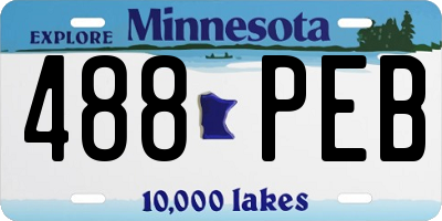 MN license plate 488PEB